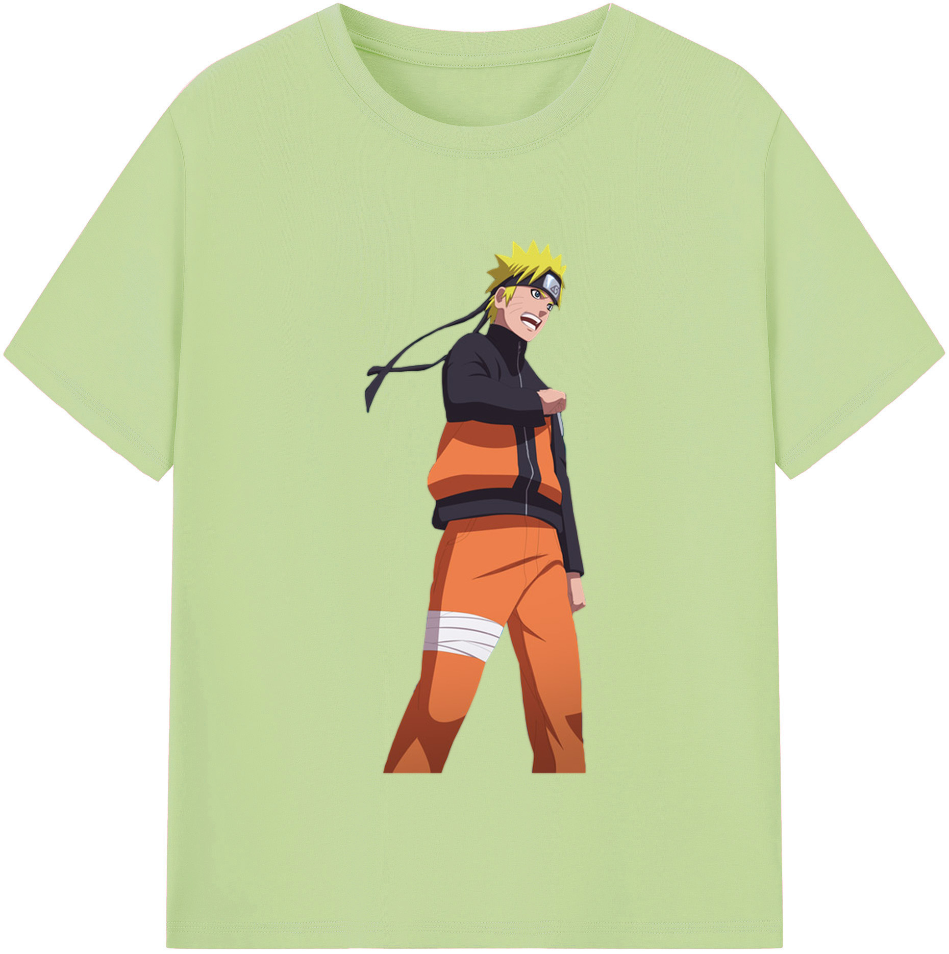 （画像用） NARUTO -ナルト- うずまき ナルト Uzumaki Naruto 綿100％半袖Tシャツ（フロントプリント）